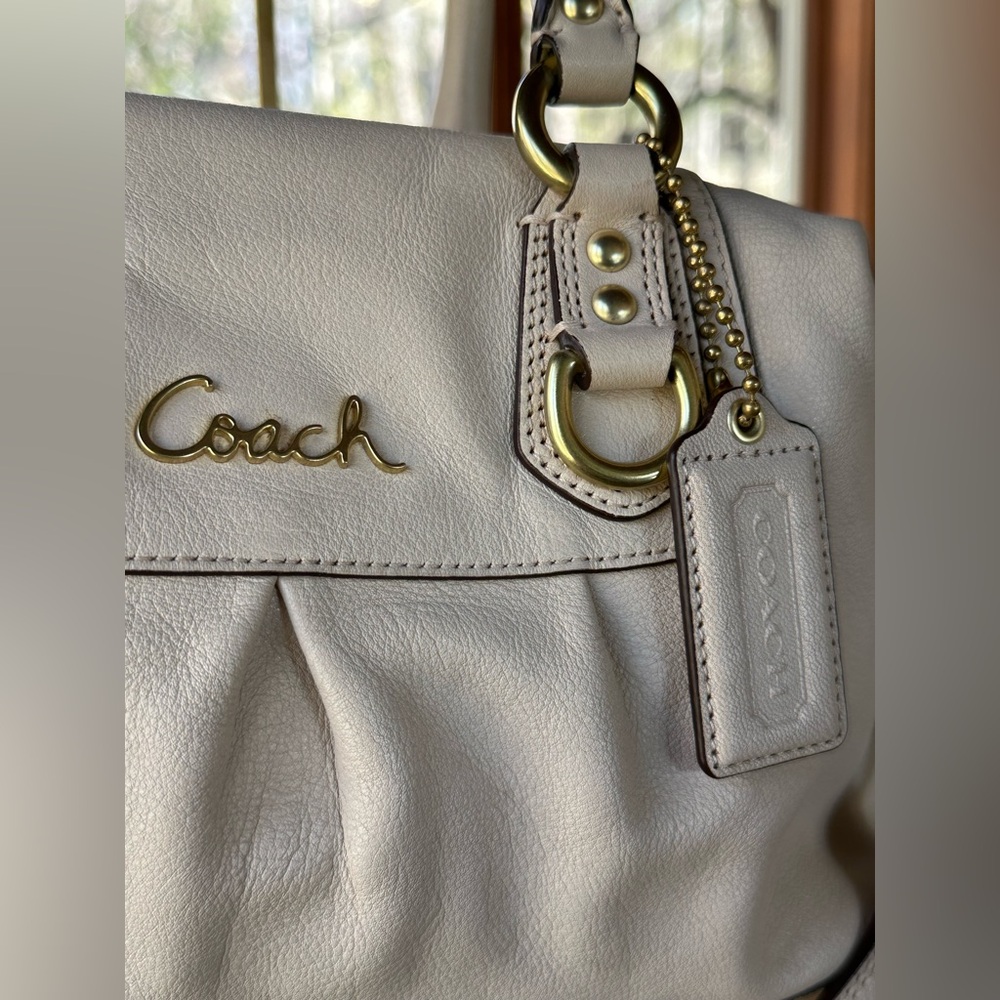 Coach | rare vintage Ashley top handle bag cream leather with soft pink interior - Picture 3 of 7